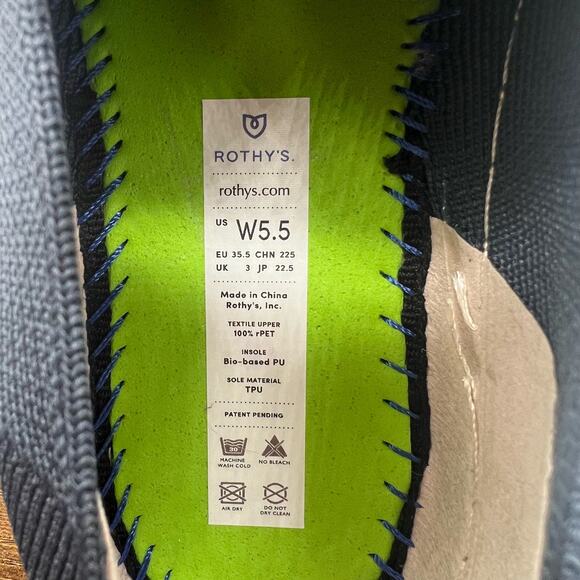 Rothy’s The Original Slip On Sneaker in Navy Women’s Size 5.5 - Picture 13 of 13